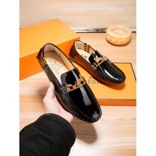 Replica Hermes Leather Shoes For Men #468397 $75.00 USD for Wholesale