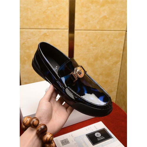 Versace Leather Shoes For Men #468973 $75.00 USD, Wholesale Replica Versace Leather Shoes