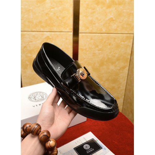 Versace Leather Shoes For Men #468974 $75.00 USD, Wholesale Replica Versace Leather Shoes