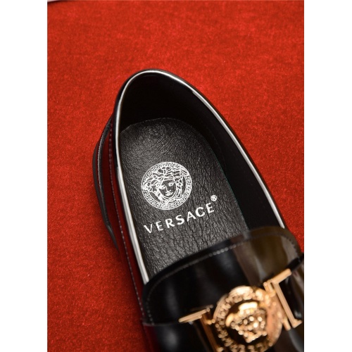 Replica Versace Leather Shoes For Men #468974 $75.00 USD for Wholesale