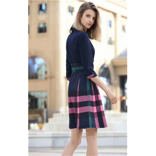 Replica Burberry Dresses Middle Sleeved For Women #469388 $89.50 USD for Wholesale
