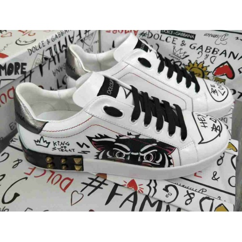 Replica Dolce&Gabbana DG Casual Shoes For Women #469652 $85.00 USD for Wholesale