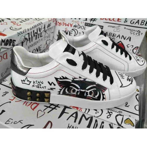 Replica Dolce&Gabbana DG Casual Shoes For Women #469652 $85.00 USD for Wholesale