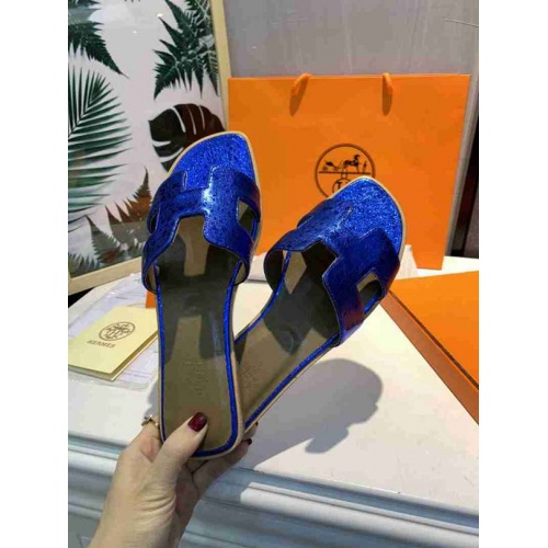 Replica Hermes Fashion Slippers For Women #470624 $82.00 USD for Wholesale