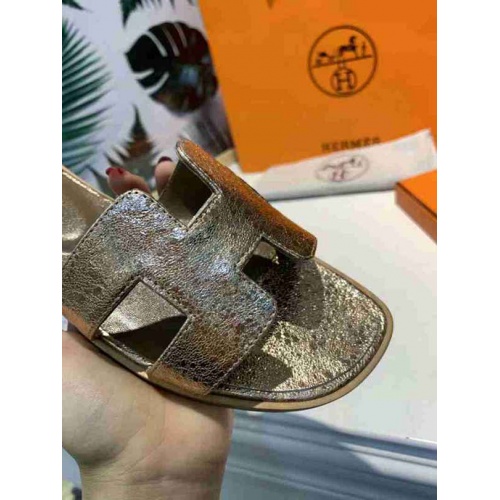 Replica Hermes Fashion Slippers For Women #470625 $82.00 USD for Wholesale