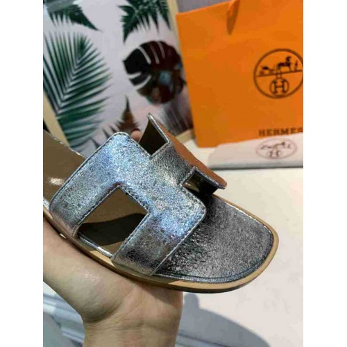 Replica Hermes Fashion Slippers For Women #470626 $82.00 USD for Wholesale