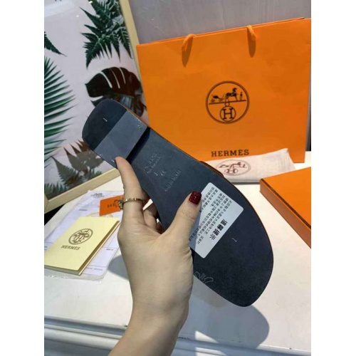 Replica Hermes Fashion Slippers For Women #470628 $82.00 USD for Wholesale