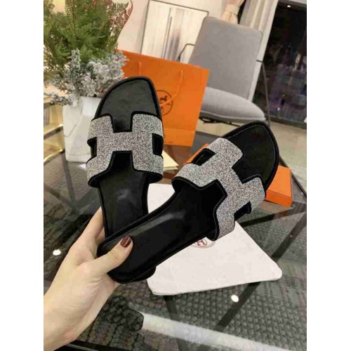 Replica Hermes Fashion Slippers For Women #470631 $85.00 USD for Wholesale