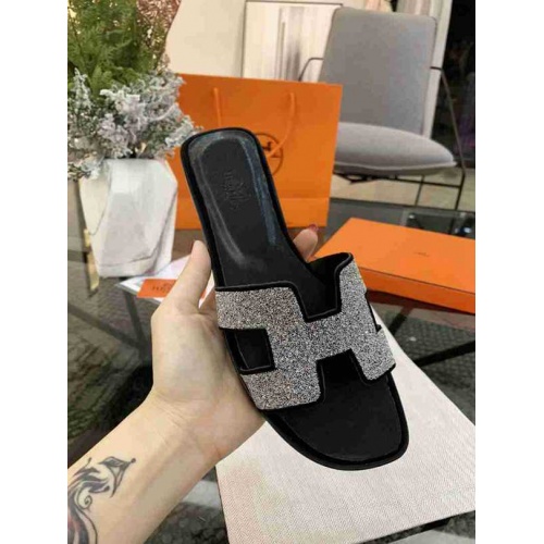 Replica Hermes Fashion Slippers For Women #470631 $85.00 USD for Wholesale