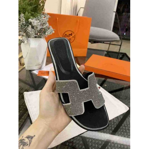 Hermes Fashion Slippers For Women #470632 $85.00 USD, Wholesale Replica Hermes Slippers