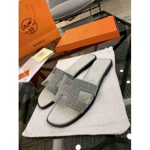 Replica Hermes Fashion Slippers For Women #470633 $85.00 USD for Wholesale
