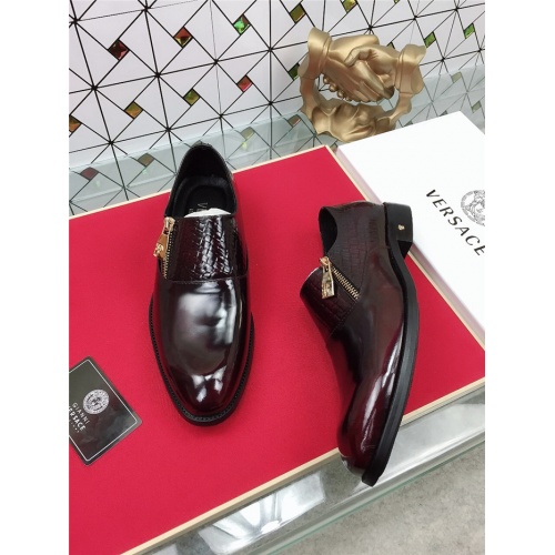Replica Versace Leather Shoes For Men #471807 $82.00 USD for Wholesale