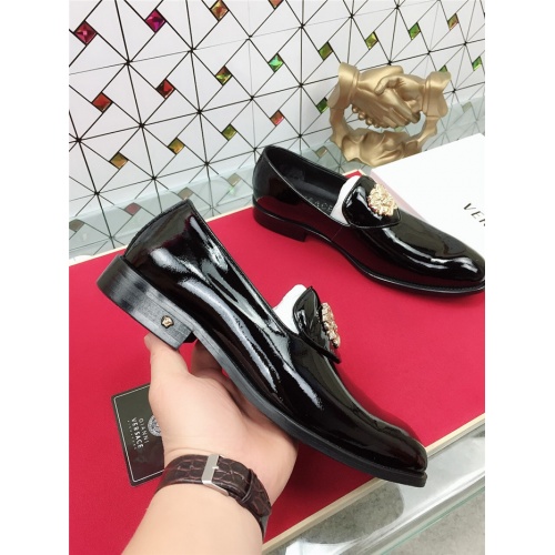 Replica Versace Leather Shoes For Men #471808 $82.00 USD for Wholesale