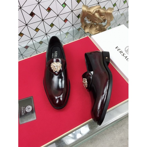 Replica Versace Leather Shoes For Men #471809 $82.00 USD for Wholesale