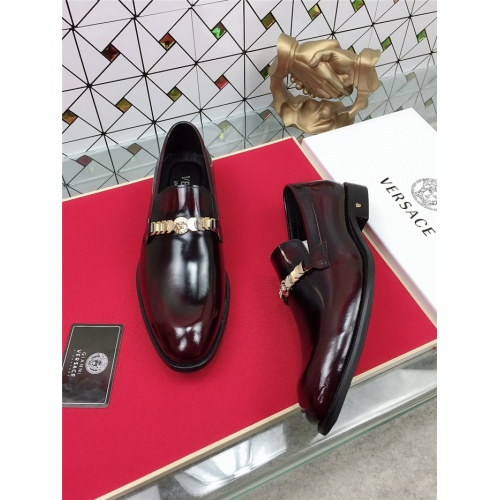 Replica Versace Leather Shoes For Men #471811 $82.00 USD for Wholesale