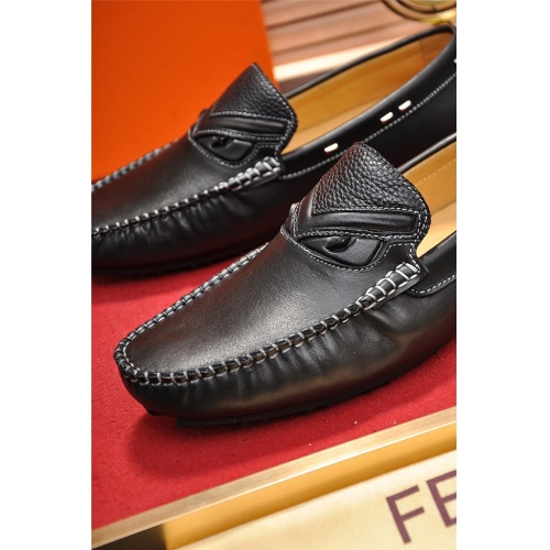 Replica Fendi Leather Shoes For Men #472704 $80.00 USD for Wholesale