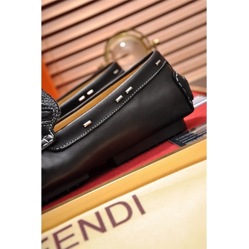 Replica Fendi Leather Shoes For Men #472704 $80.00 USD for Wholesale