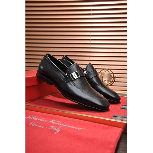 Replica Salvatore Ferragamo SF Leather Shoes For Men #472733 $85.00 USD for Wholesale