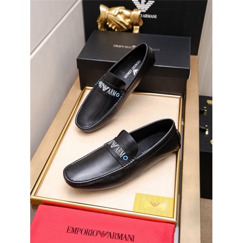 Armani Leather Shoes For Men #473910 $68.00 USD, Wholesale Replica Armani Leather Shoes
