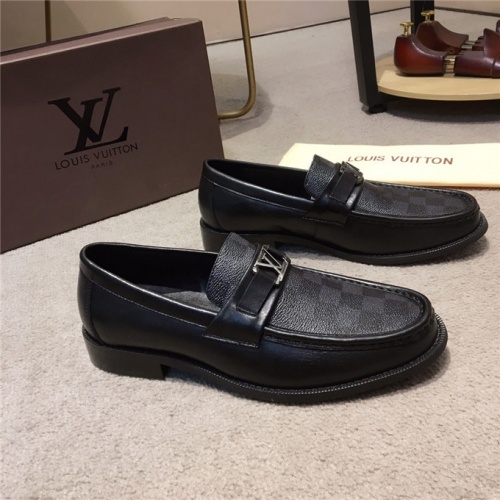 Louis Vuitton LV Leather Shoes For Men #475156 $82.00 USD, Wholesale Replica Louis Vuitton LV Oxfords Shoes