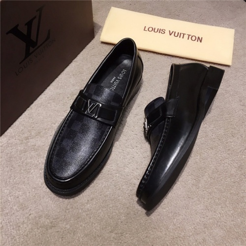Replica Louis Vuitton LV Leather Shoes For Men #475156 $82.00 USD for Wholesale