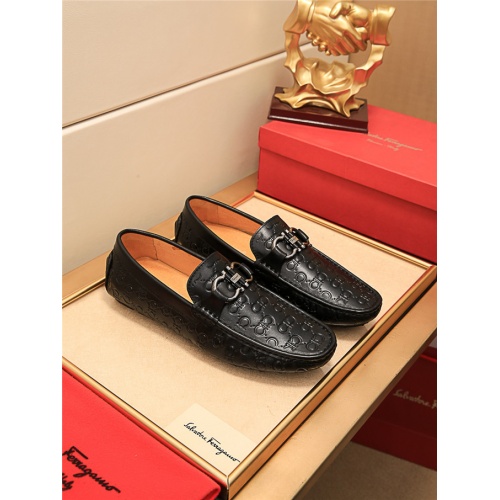 Salvatore Ferragamo SF Leather Shoes For Men #475195
