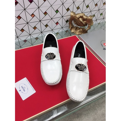 Replica Prada Leather Shoes For Men #475243 $68.00 USD for Wholesale