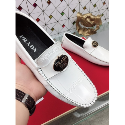 Replica Prada Leather Shoes For Men #475243 $68.00 USD for Wholesale
