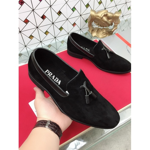 Replica Prada Leather Shoes For Men #475244 $68.00 USD for Wholesale