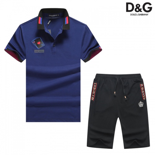 Dolce &amp; Gabbana D&amp;G Tracksuits Short Sleeved For Men #476689 $54.00 USD, Wholesale Replica Dolce &amp; Gabbana D&amp;G Tracksuits