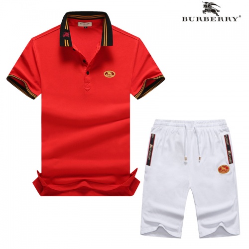 Burberry Tracksuits Short Sleeved For Men #476701 $54.00 USD, Wholesale Replica Burberry Tracksuits