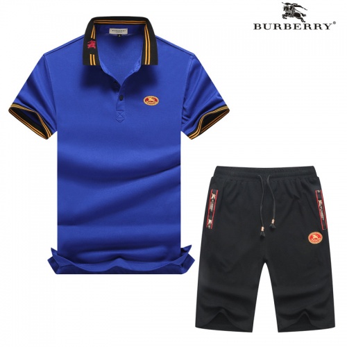 Burberry Tracksuits Short Sleeved For Men #476702 $54.00 USD, Wholesale Replica Burberry Tracksuits