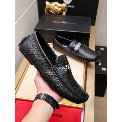 Replica Armani Leather Shoes For Men #477029 $69.00 USD for Wholesale