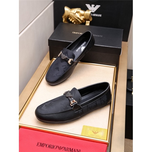 Armani Leather Shoes For Men #477032 $78.00 USD, Wholesale Replica Armani Leather Shoes