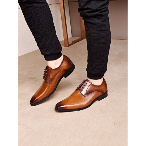 Replica Salvatore Ferragamo SF Leather Shoes For Men #477396 $108.00 USD for Wholesale