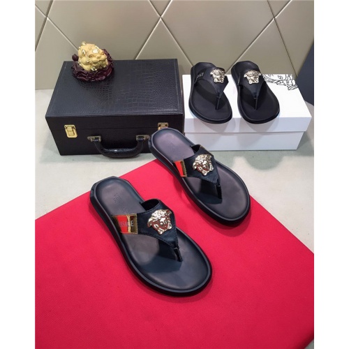 Replica Versace Fashion Slippers For Men #477679 $49.00 USD for Wholesale