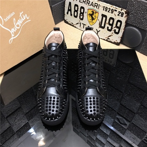 Replica Christian Louboutin CL High Tops Shoes For Men #477765 $85.00 USD for Wholesale