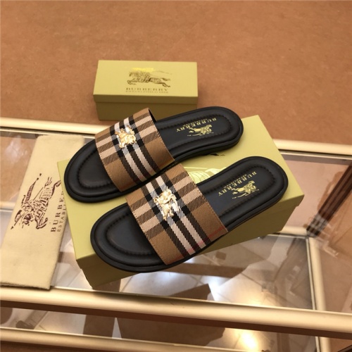 Burberry Fashion Slippers For Men #478055 $49.00 USD, Wholesale Replica Burberry Slippers