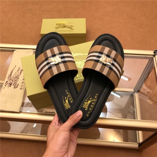 Replica Burberry Fashion Slippers For Men #478055 $49.00 USD for Wholesale