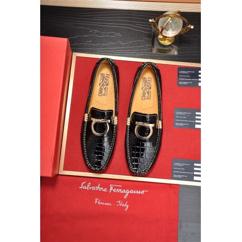 Replica Salvatore Ferragamo SF Leather Shoes For Men #478157 $78.00 USD for Wholesale