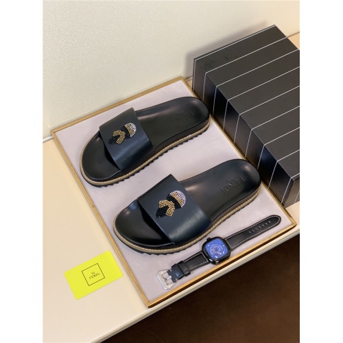 Replica Fendi Fashion Slippers For Men #478322 $49.00 USD for Wholesale