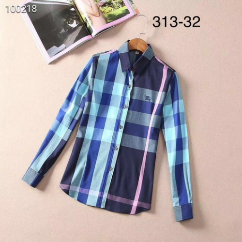 Burberry Shirts Long Sleeved For Women #478612 $42.00 USD, Wholesale Replica Burberry Shirts