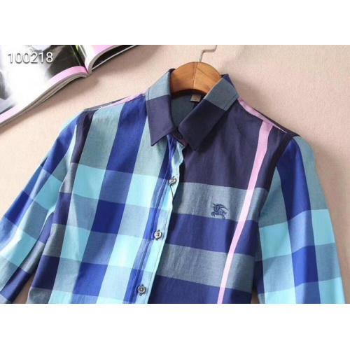 Replica Burberry Shirts Long Sleeved For Women #478612 $42.00 USD for Wholesale