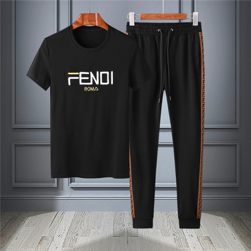 Fendi Tracksuits Short Sleeved For Men #478762 $70.00 USD, Wholesale Replica Fendi Tracksuits