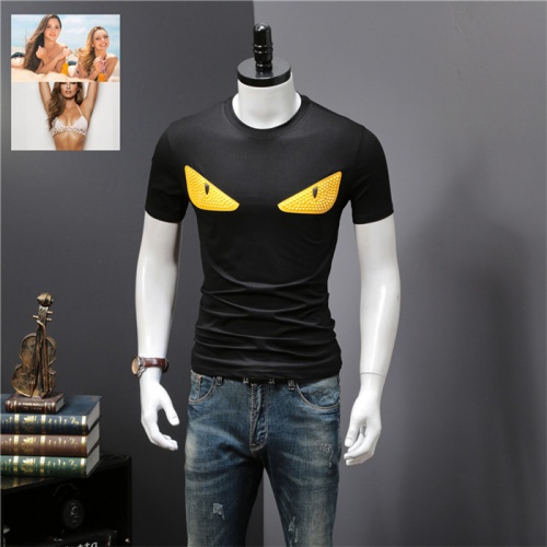 Fendi T-Shirts Short Sleeved For Men #478827 $29.00 USD, Wholesale Replica Fendi T-Shirts
