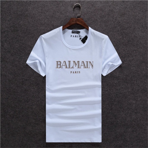 Balmain T-Shirts Short Sleeved For Men #478828 $22.00 USD, Wholesale Replica Balmain T-Shirts