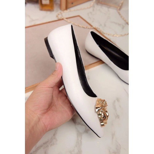 Replica Versace Flat Shoes For Women #480842 $72.00 USD for Wholesale