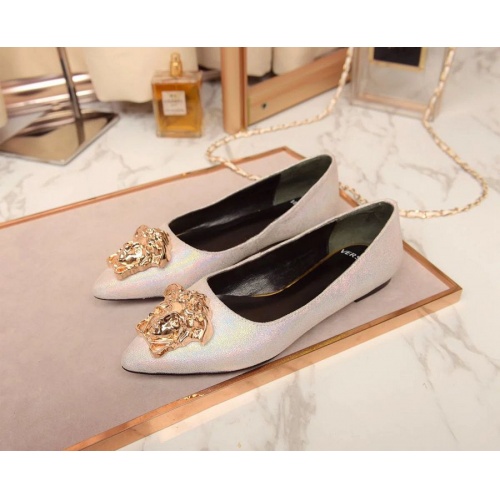 Replica Versace Flat Shoes For Women #480843 $72.00 USD for Wholesale