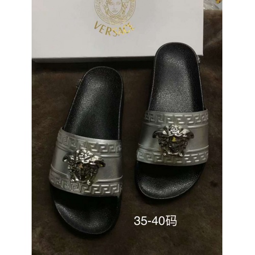 Replica Versace Fashion Slippers For Women #480857 $60.00 USD for Wholesale