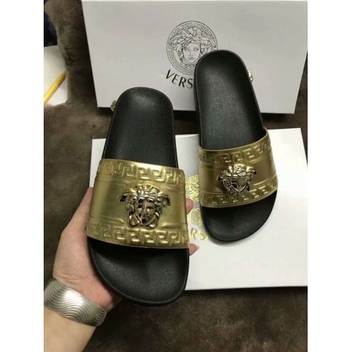 Replica Versace Fashion Slippers For Women #480860 $60.00 USD for Wholesale